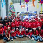 Preside rector encendido del pino navideño Familia UAT