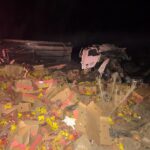 Se registra accidente de Trailer en la Monterrey-Nuevo Laredo