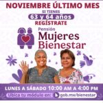 Aún quedan tres días para el registro a la Pensión Mujeres Bienestar