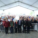 Recorren gobernador y presidenta del DIF Tamaulipas Centro de Atención para Repatriados en Matamoros; entregan ambulancia