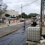 COMAPA SUR avanza en trabajos de pavimentación tras mantenimiento hidrosanitario