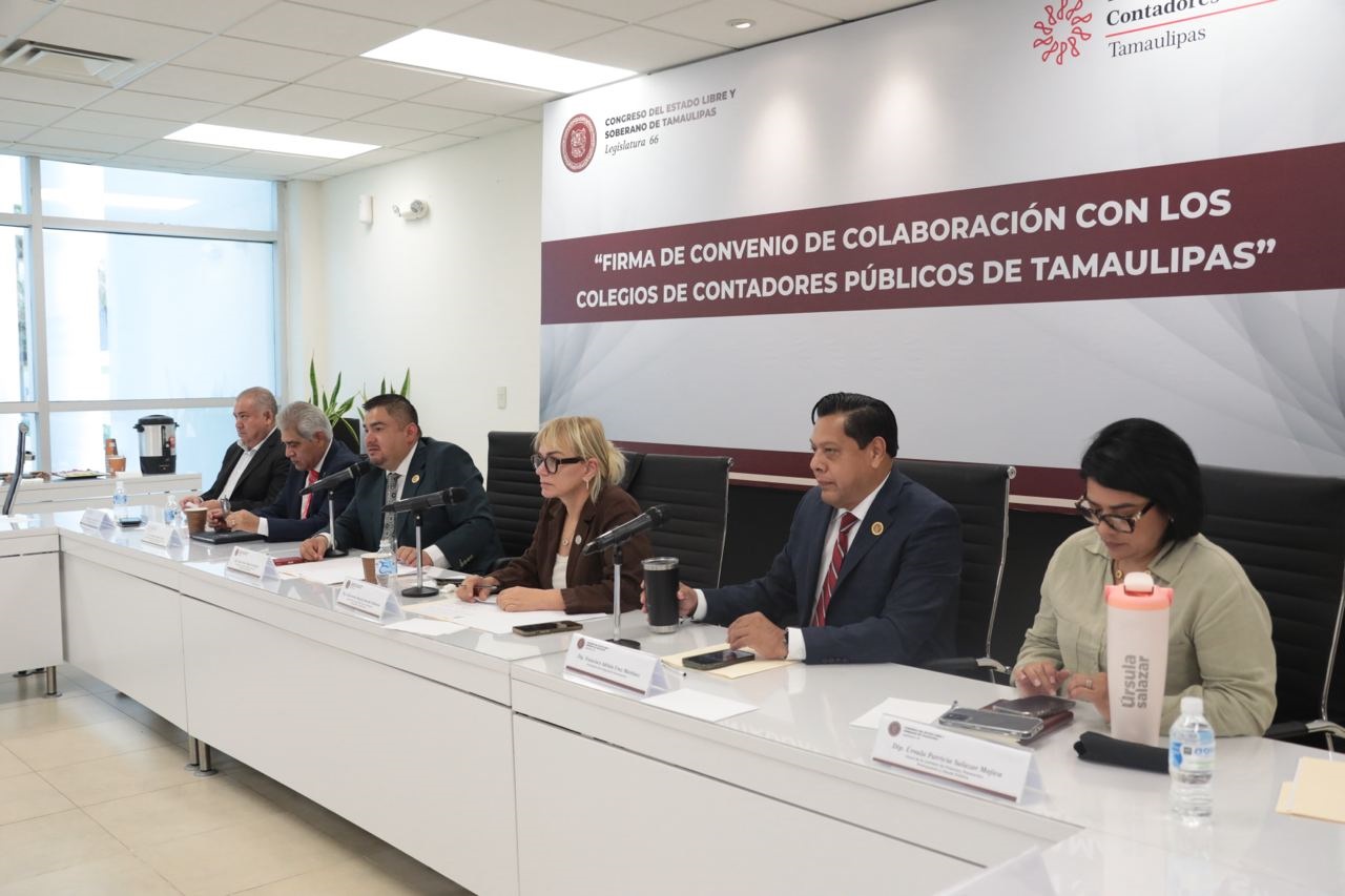 Congreso firma convenio de colaboración con Colegios de Contadores Públicos del Estado
