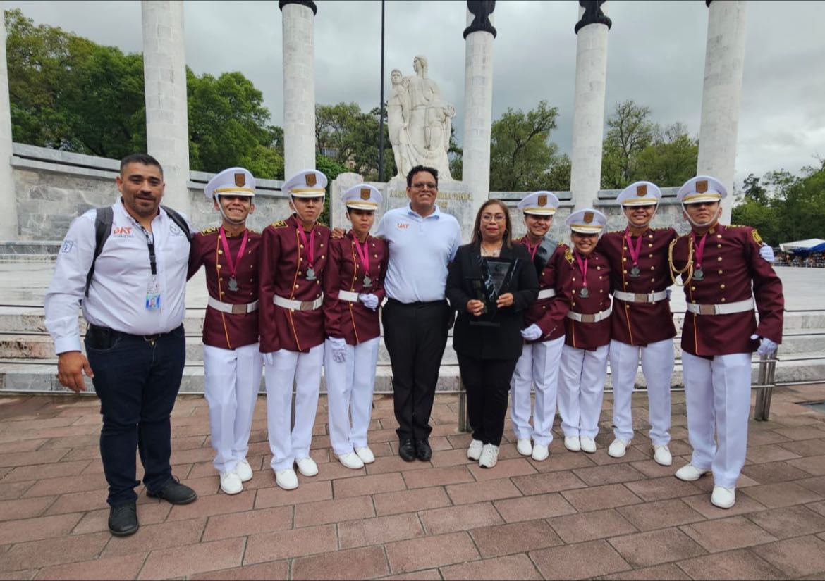 Obtiene la UAT segundo lugar nacional en competencia de escoltas y bandas de guerra
