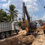 Firme avance en la reconfiguración del colector sanitario en la Unidad Nacional, a cargo de COMAPA SUR