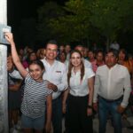 Entrega Municipio área verde iluminada en la Mariano Matamoros.