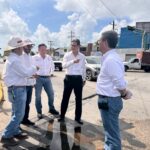 Secretario de Recursos Hidráulicos y equipo de COMAPA SUR supervisan avances en obras de drenaje sanitario en Ciudad Madero