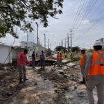 Efectos de las lluvias ocasionan daños en dren pluvial de Ciudad Madero, COMAPA SUR y el Gobierno Municipal ya trabajan en la reparación de los daños
