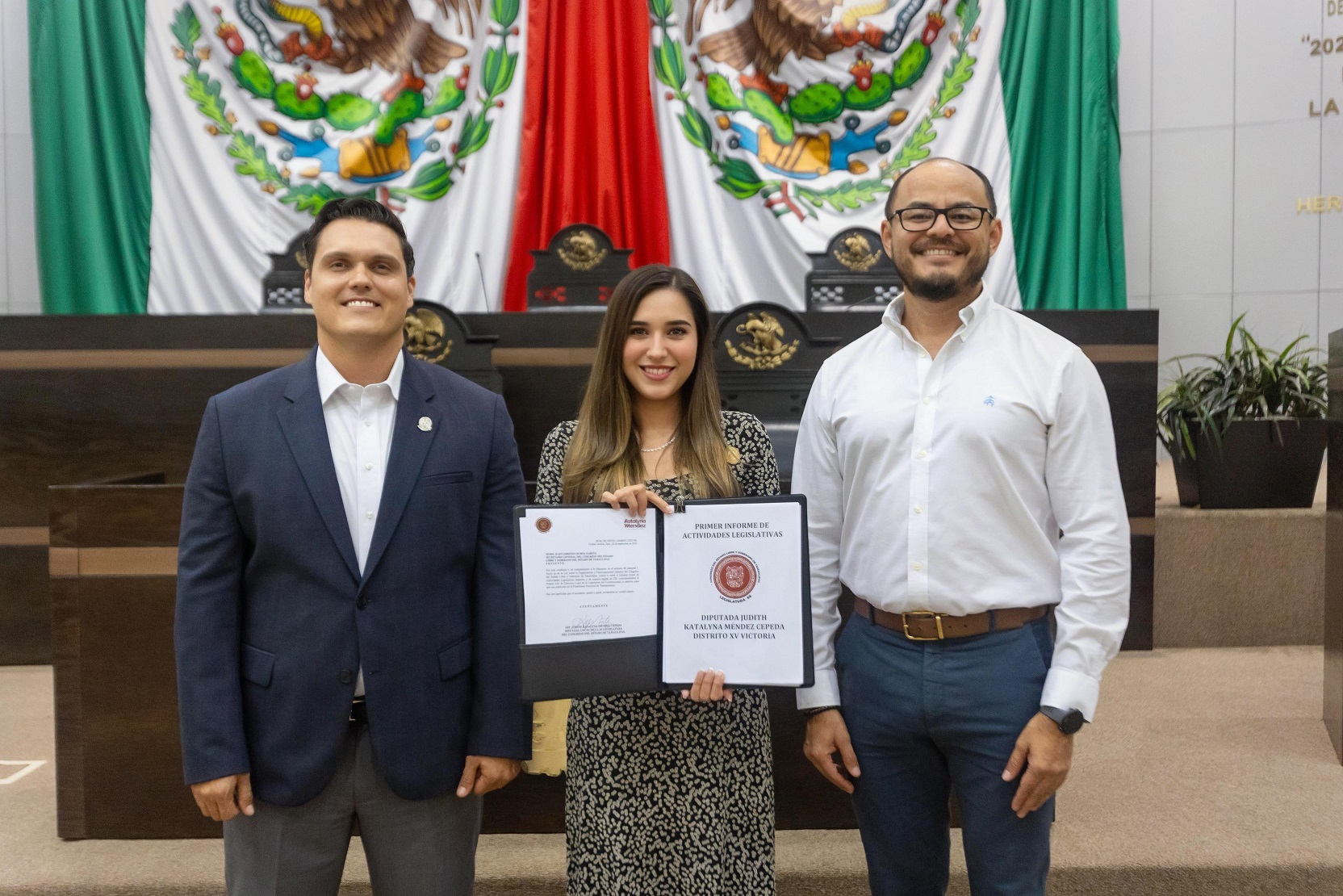 Katalyna Méndez presenta su primer informe legislativo en el Congreso de Tamaulipas