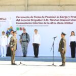 Asiste gobernador Américo Villarreal a toma de protesta del comandante interino de la 48 Zona Militar