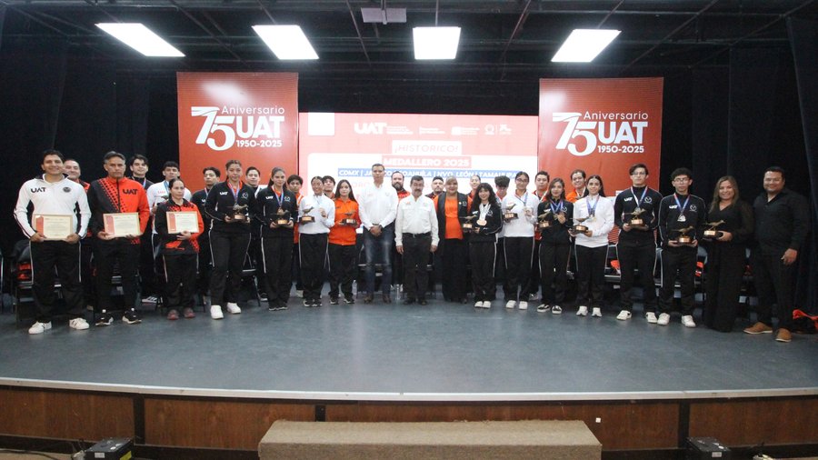 Entrega rector el galardón “Orgullo UAT» tras desempeño histórico de medallistas universitarios