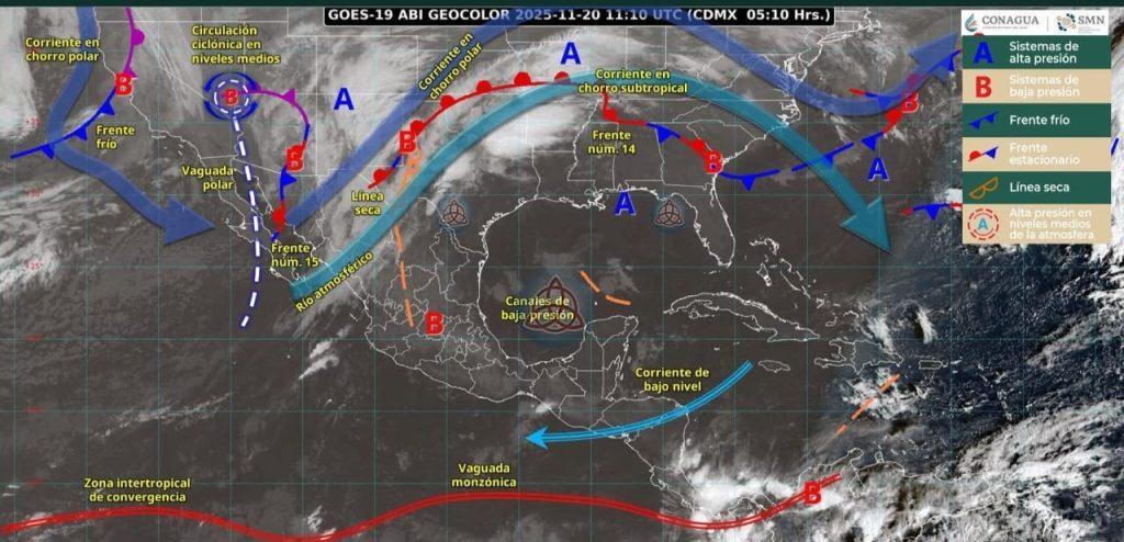 Alertan por Frente frío 15; traerá marcado descenso de temperatura a Tamaulipas