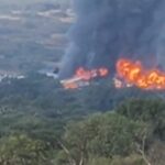Tren que transportaba alcohol etílico descarrila y explota en Tepetitlán, Hidalgo
