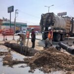 COMAPA SUR da atención a socavón en avenida Álvaro Obregón de Ciudad Madero