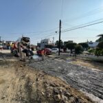 COMAPA SUR realiza reposición de pavimento tras trabajos de drenaje en amplio sector