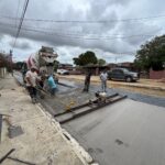Inicia pavimentación en obra de rehabilitación de colector tras socavón en Ciudad Madero: COMAPA