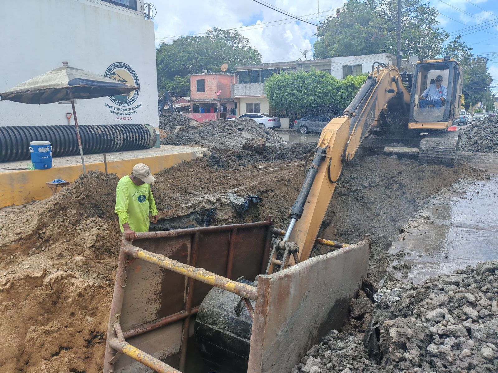 Presenta avance obra de rehabilitación de socavón en la zona de El Golfo