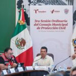 Preside alcalde Lalo Gattás Consejo de Protección Civil para reforzar estrategias por intensas lluvias.