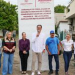 Erasmo González Robledo pone en marcha una obra más de pavimentación en la Ampliación Revolución Verde