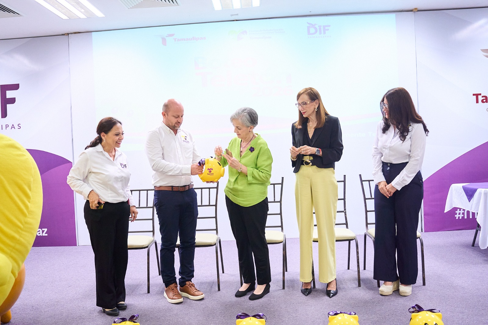 Arranca DIF Tamaulipas el boteo TELETÓN 2026 con la entrega de ánforas para los 43 municipios