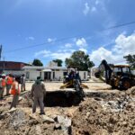 Atiende COMAPA SUR  trabajos de reposición de colector en la colonia Unidad Nacional