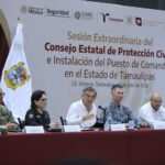 Instalan CNPC y Gobierno de Tamaulipas Puesto de Comando Interinstitucional para fortalecer la atención ante lluvias y ciclones