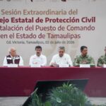 Participa rector de la UAT, Dámaso Anaya, en la instalación del Puesto de Comando Interinstitucional contra Ciclones